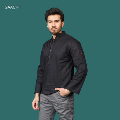 Versatile Style: The Onyx Black KOTTO Gachi Shirt for Every Occasion