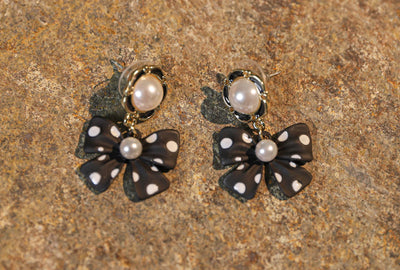 Black and White Polka Dot Earrings: The Perfect Combination of Earrings and Bowties