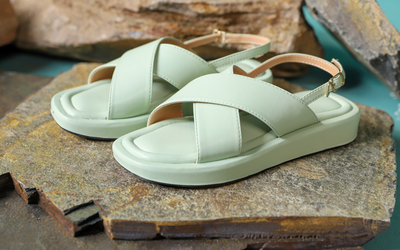 Step up your Style with Gaachi's Sea Mist Color Footwear for Girls